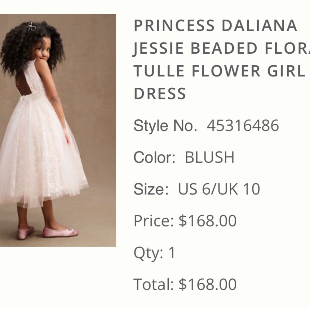 Anthropologie exclusive flower girl dress size 6
